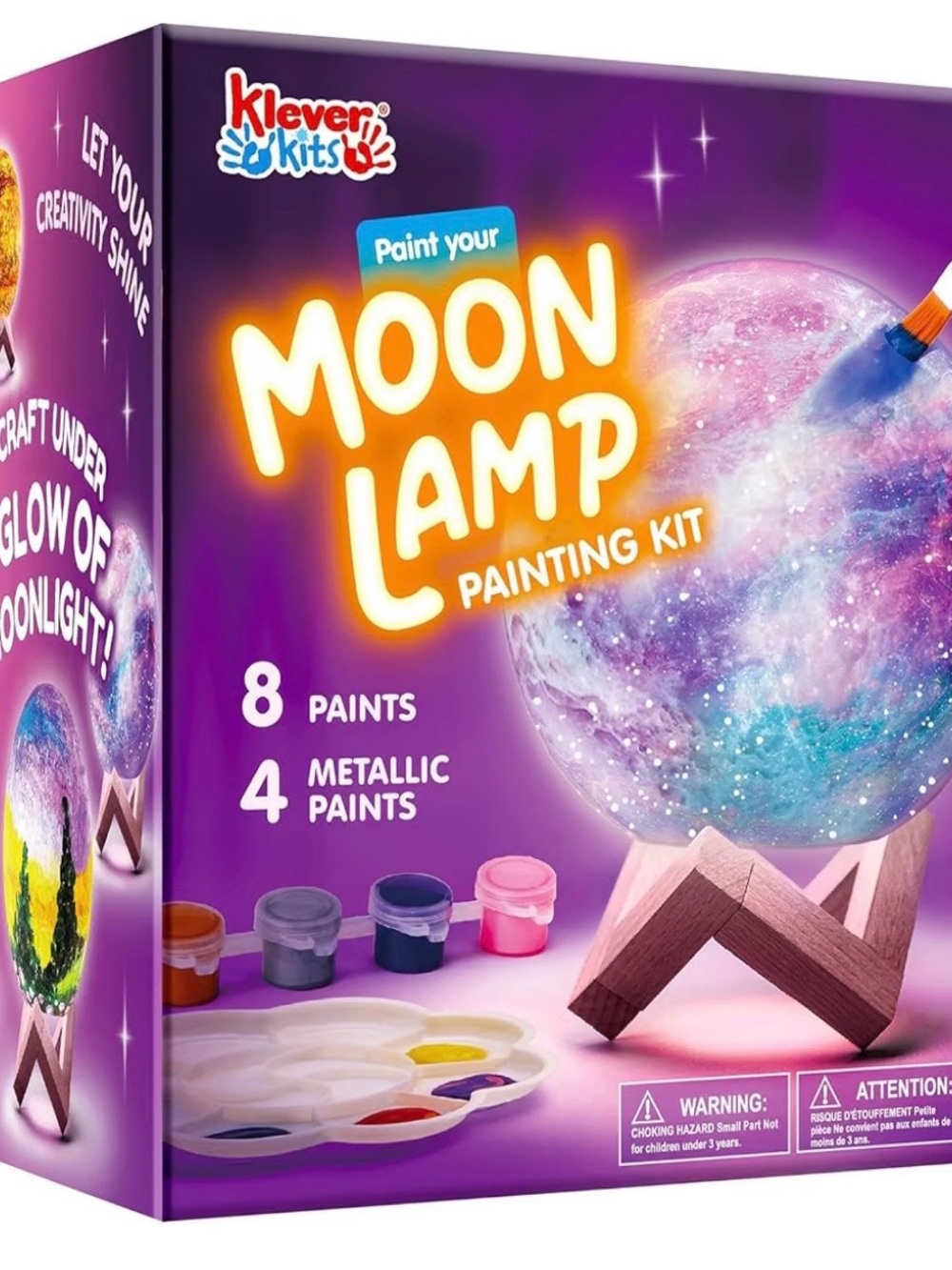 Paint Your Moon Lamp Painting Kit - Purple Blue Galaxy
